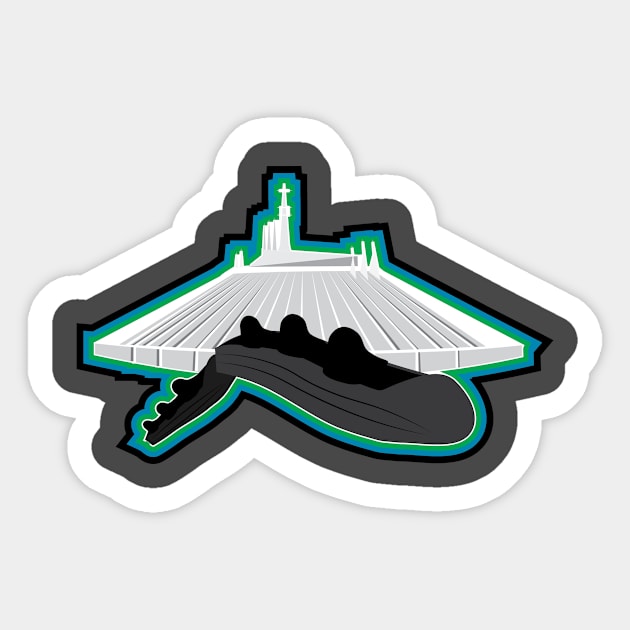 Space Mountain Silhouette Sticker by WearInTheWorld